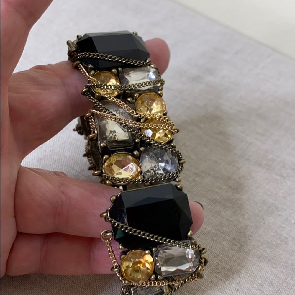 Fun Stretch Bracelet with Chains and “Jewels” - Picture 2 of 3